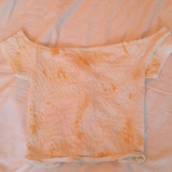 Off the shoulder Harlow tie die crop top - Picture 4 of 5